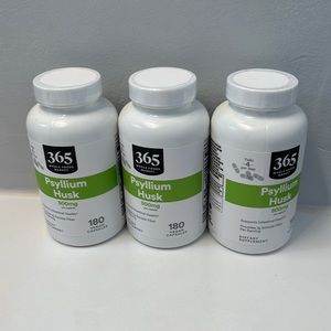 NWT 365 Whole Foods Market Psyllium Husk 500 MG